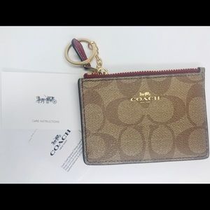 Coach Mini Skinny ID Case/Crossgrain Leather